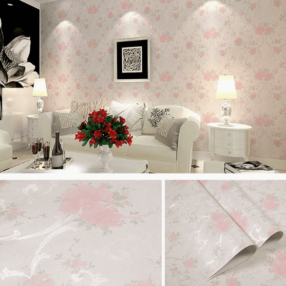Self-Adhesive Wallpaper for Bedroom/Dorm Room Makeover Waterproof & Moisture-Resistant Rose Pink